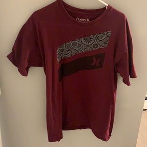 Burgundy Hurley classic fit t-shirt